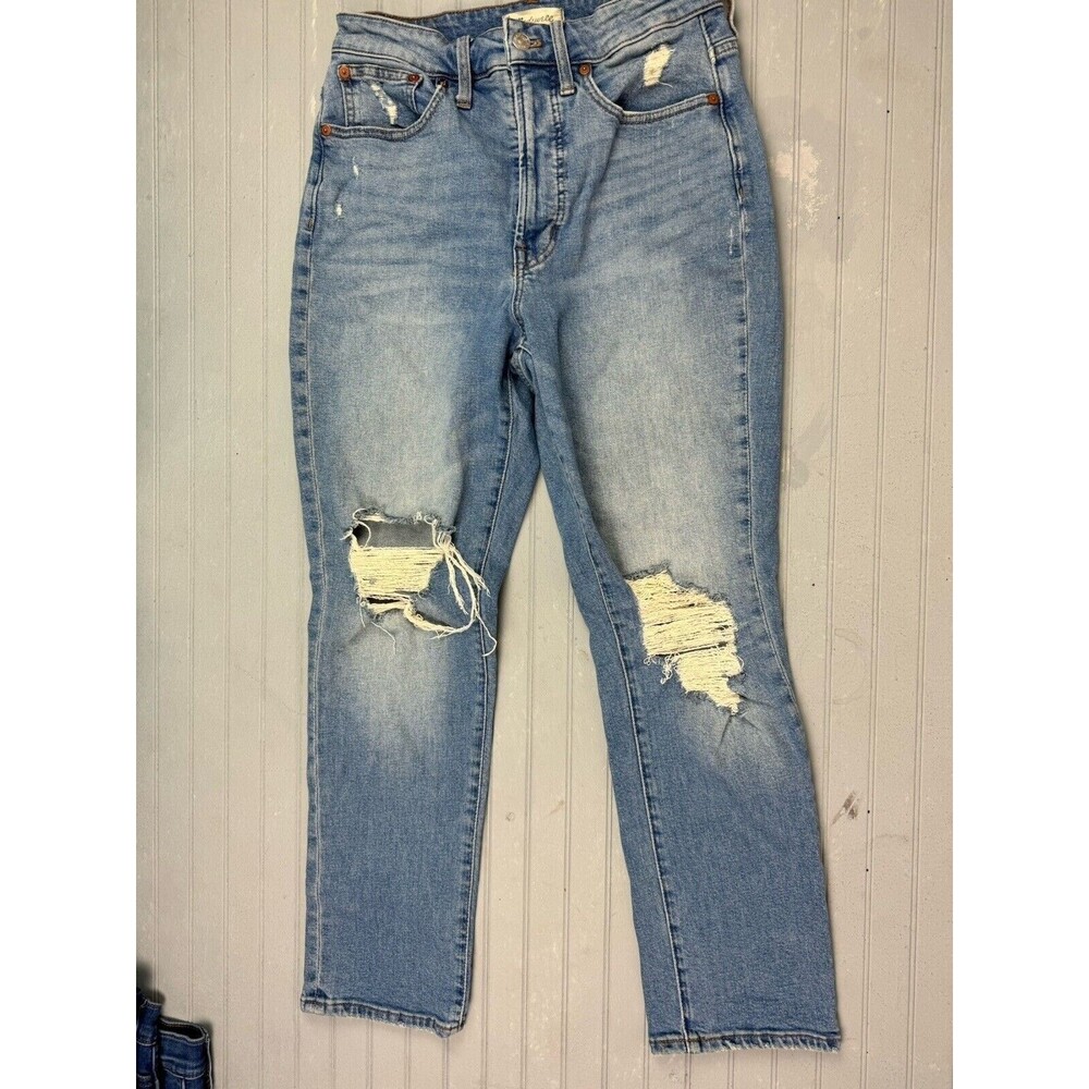 Madewell Size 27 Womens Jeans Curvy Perfect Jeans High Rise Straight Distress